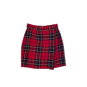 Vintage gap red plaid mini skirt